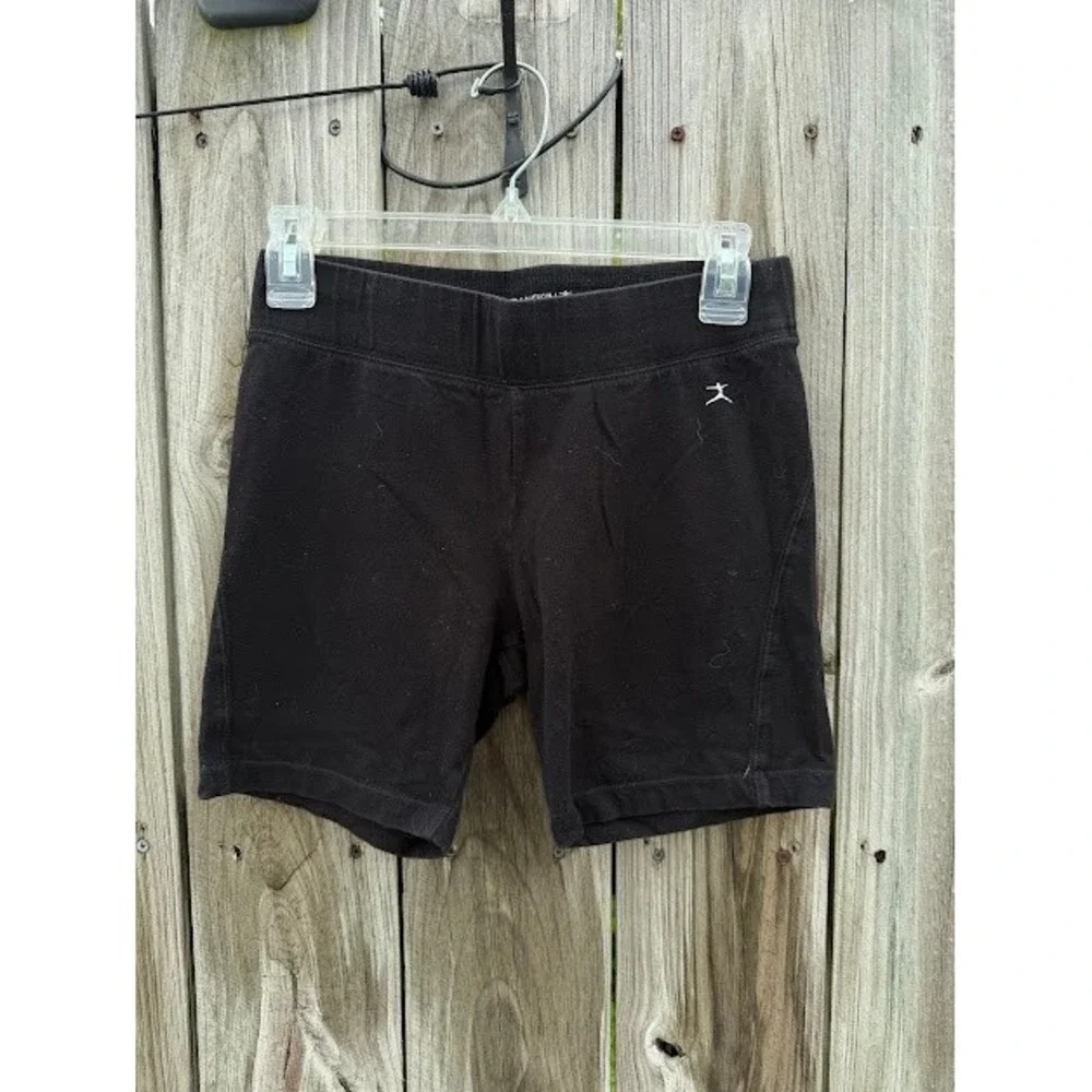 Athleisure Biker Danskin Now Bike Shorts M Black Cotton Blend Athletic Stretch